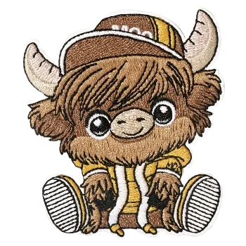 Nášivka Nažehlovací nášivka - býček fešák (7,1 x 6,2 cm)