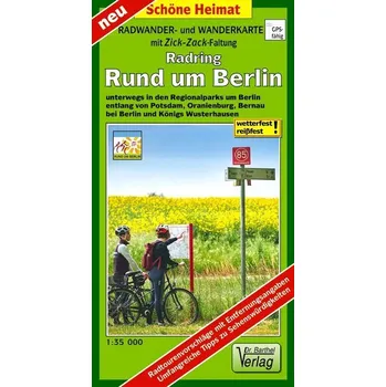 Radwander- und Wanderkarte Radring Rund um Berlin - Verlag Dr. Barthel