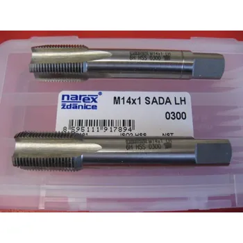 Závitořezný nástroj Sada ručních závitníků M14X1 LH, HSS /0300/ ISO2-6H CSN 223010