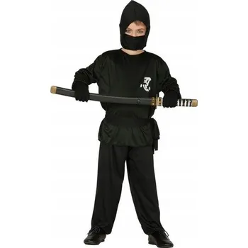 Karnevalový kostým KOSTÝM NINJA ČERNÝ JAPONSKÝ BOJOVNÍK BLACK 128