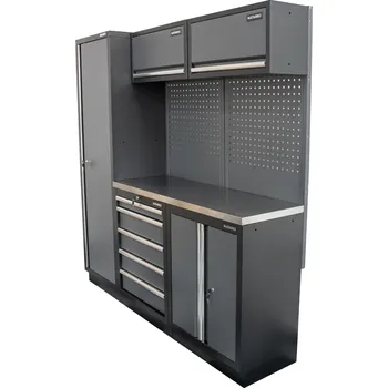 Dílenský stůl Matabro AKČNÍ SET Sestava 5 ks dílenského nábytku SET-CA01024 s nerezovou pracovní deskou MB-TGW53S