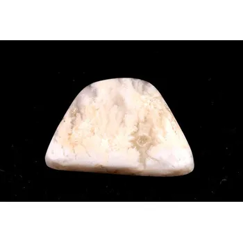 Přírodní kámen Kabošon White Feather Agate č.3508 (32x23x6mm)