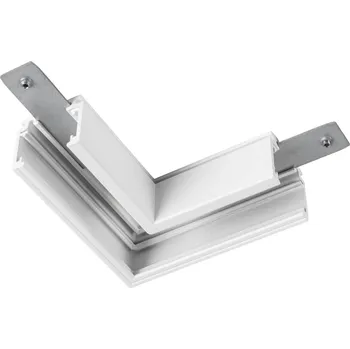 Bodové svítidlo SLV Sledovat nízkonapěť. komponent lištových systémů L spojka bílá 1006576 48V TRACK für Aufbauschiene standard, links