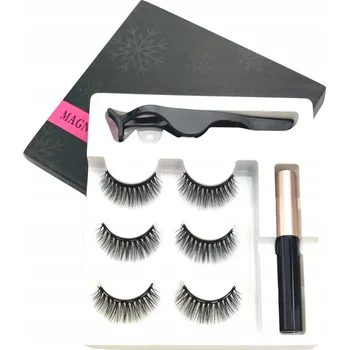 Umělé řasy 3x Magnetické Řasy + Pinzeta + Magnetická Oční Linka