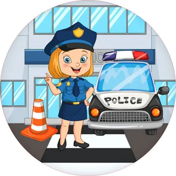 Jedlá dekorace na dort POLICIE-04 Materiál: Jedlý papír