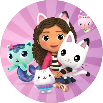 Jedlá dekorace na dort GÁBININ KOUZELNÝ DOMEK-03 Materiál: Jedlý papír