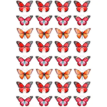 Jedlá dekorace na dort MOTYLI-58 Materiál: Jedlý papír