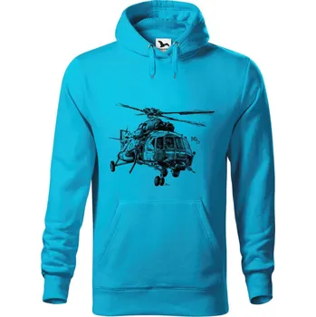 Dámská mikina Mikina - Mi 17 Barva: Modrá - tyrkysová (44), Velikost: M, Střih: Pánské