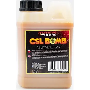 Návnadové aroma Zálivka Booster LIQUID MILKY / MLÉČNÝ CSL BOMB 1L - MASSIVE BAITS