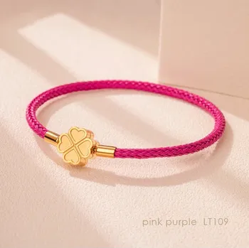 Náramek Náramek čtyřlístek z oceli Moonlight | dámský náramek, náramek štěstí - LT109 , 20 cm