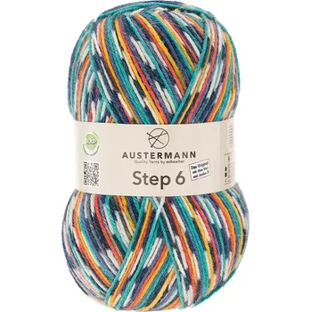 Příze Austermann Step 6 Color 790 Clown (Ponožková příze Step 6 - 790 Clown)