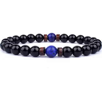 Náramek Přírodní korálkový náramek s tiger eye | minerální náramek, pánský náramek - Otázka