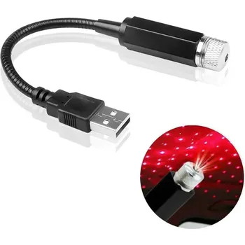 Noční světlo Romantické noční světlo do auta s hvězdnou oblohou | projektor, lampa - červená