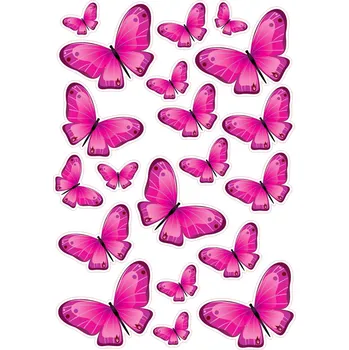 Jedlá dekorace na dort MOTYLI-62 Materiál: Jedlý papír