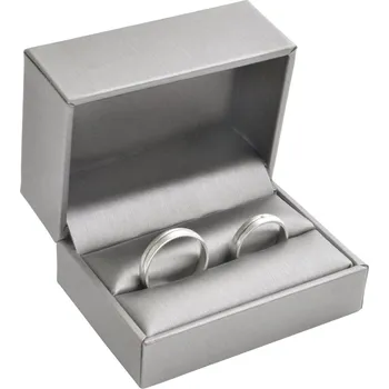 Dárková krabička Šperky4U Dárková krabička na snubní prsteny, kovově šedá - KR0170-GR