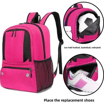 Outdoorové zavazadlo Lehký voděodolný sportovní batoh na ven | sportovní batoh, úložný vak - 3690 Růžová červená