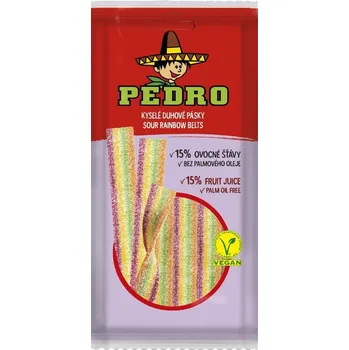 Bonbon Pedro kyselé duhové pásky 80g