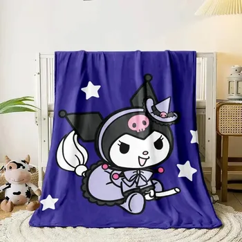 Dětská deka Kuromi měkká anime deka na spaní | dětská deka, cestovní přikrývka - 13 , 100x150CM