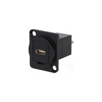 vypínač a zásuvka Adaptér USB C zásuvka-zepředu,USB C zástrčka-zezadu FT kov