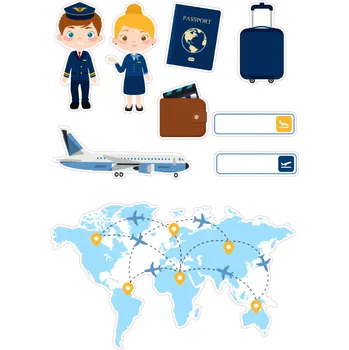 Jedlá dekorace na dort CESTOVÁNÍ-24 Materiál: Jedlý papír