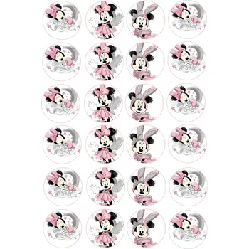 Jedlá dekorace na dort MINNIE MOUSE-13 Materiál: Jedlý papír