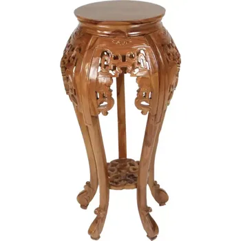 Stojan na květiny Stojan vyřezávaný velký Čokoládová