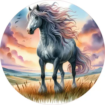 Jedlá dekorace na dort KONĚ-26 Materiál: Jedlý papír