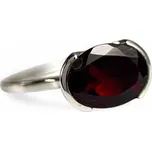 VESUVIO, prsten, granát stříbro 925/1000