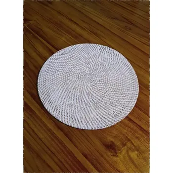 prostírání Prostírání ratanové kulaté bílé