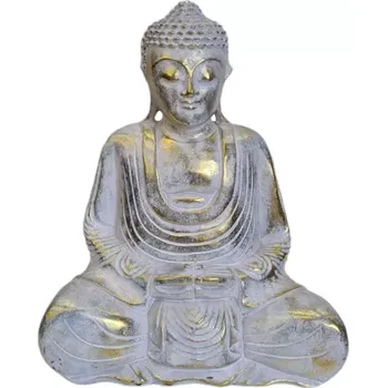 Buddha zlato bílý 3 50 cm