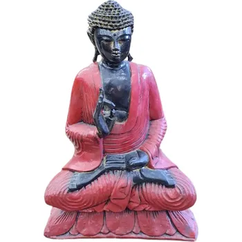 Buddha celý červený 1 42 cm