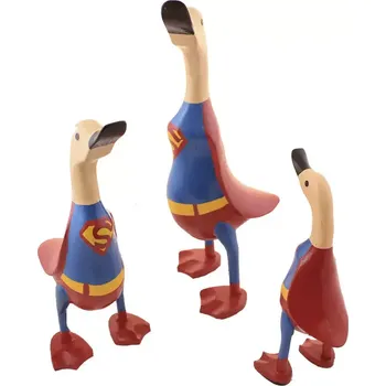 Dřevěná kachna Superman 23 cm