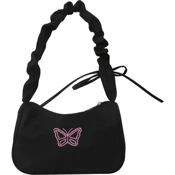 Kabelka Vyšívaná mašlová kabelka s motýlem | ramenní taška, makeup taška - BK