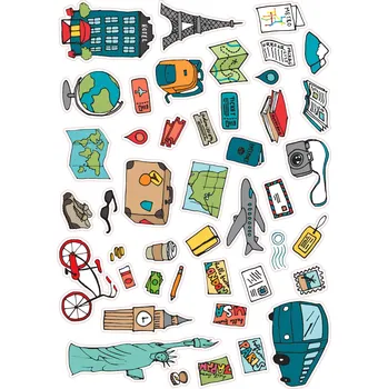 Jedlá dekorace na dort CESTOVÁNÍ-16 Materiál: Jedlý papír