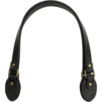 Kabelka Kožený ramenní popruh na kabelku 52 cm | popruh, ucho - Černý