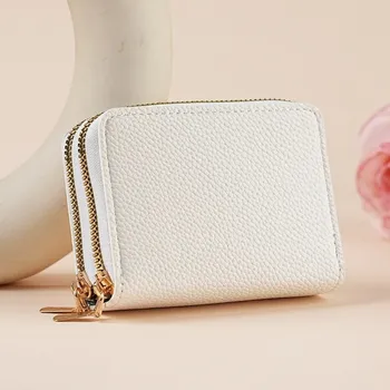 Peněženka Stylová malá peněženka na zip | dámská peněženka, držák karet - Bílý