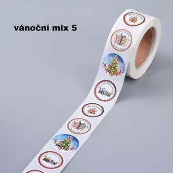 samolepka Dekorativní samolepky Vánoční mix 5 - 100 ks