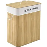 Juskys Bambusový koš na prádlo Curly 100 litrů, přírodní