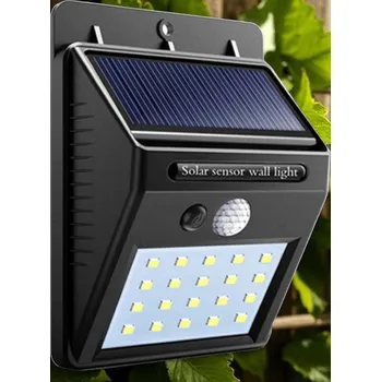 Venkovní osvětlení Solární světlo s pohybovým čidlem černé