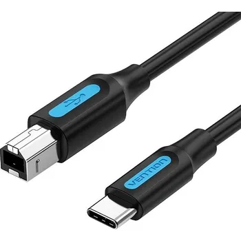 Datový kabel Vention USB-C 2.0 to USB-B Printer 2A Cable 1.5M Black
