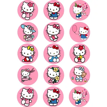 Jedlá dekorace na dort HELLO KITTY-11 Materiál: Jedlý papír