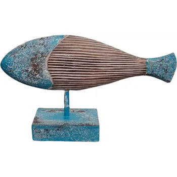 Ryba na podstavci tyrkysová 24 cm