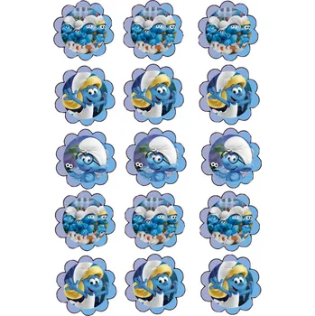 Jedlá dekorace na dort ŠMOULOVÉ-10 Materiál: Jedlý papír