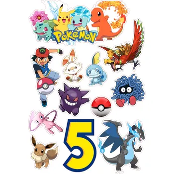 Jedlá dekorace na dort POKÉMON-04 Materiál: Jedlý papír