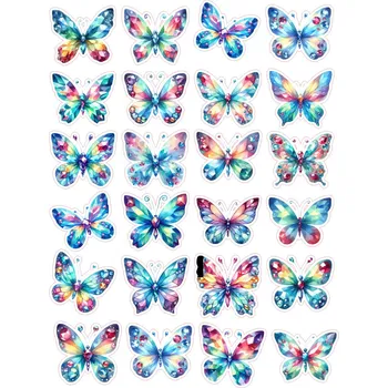 Jedlá dekorace na dort MOTYLI-33 Materiál: Jedlý papír