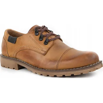 Pánské polobotky Pánské kožené kotníkové boty, trekové, šněrovací, nízké 940MP, velikost 43