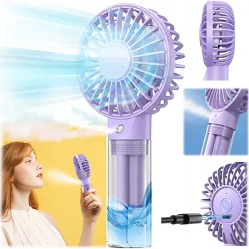 Domácí ventilátor USB Ventilátor Tichý mini stolní ventilátor chlazení TOPK K31 fialový