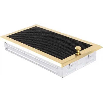 Větrací mřížka HSF Krbová mřížka 160x320 mosaz s žaluzií