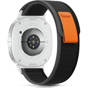 Řemínek na hodinky ŘEMÍNEK TECH-PROTECT NYLON STRIPE SAMSUNG GALAXY WATCH 8 / CLASSIC (40 / 44 / 46 MM) BLACK/ORANGE
