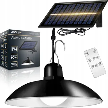 Venkovní osvětlení Solární závěsná lampa LEDLUX černá se soumrakovým senzorem, teplá bílá